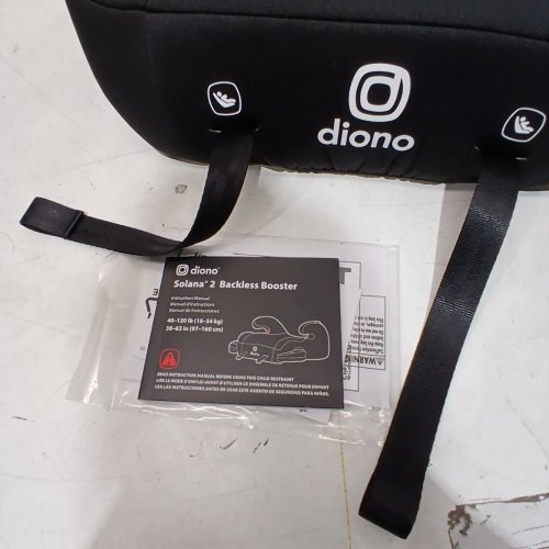 DIONO SOLANA 2 LATCH BACKLESS BOOSTER CAR SEAT WITH CUPHOLDERS AND REMOVABLE WASHABLE COVER - FOR KIDS 40-120LBS - CHARCOAL BLACK (MODEL: 32100-NA-01) image 4