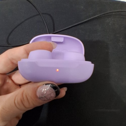 ONN. WIRELESS BLUETOOTH EARPHONES WITH ADAPTIVE NOISE CANCELLATION & CHARGING CASE - LILAC (MODEL: AALAV100074914) image 2