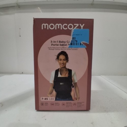 Momcozy Lightweight Baby Carrier Newborn to Toddler - 7-45lbs - BLACK (MODEL: BC001) image 3