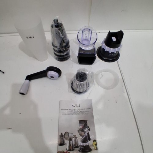 MIU ROTARY FOOD GRATER WITH ATTACHMENTS - BLACK/SILVER (MODEL : 1796155) image 2