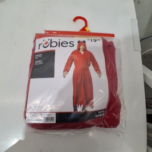 2PC MEN'S RUBIES DEVIL COSTUME - LARGE (38-40) - RED (STYLE: DEVIL / DIABLE) image 2