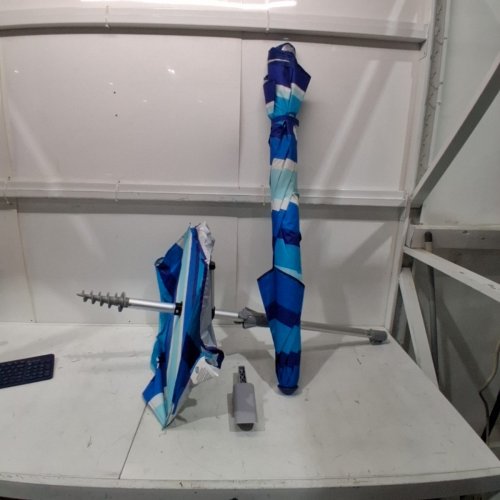 RIO BEACH UMBRELLA WITH ANCHOR - 7.5 FT - BLUE (MODEL: 1985294) image 2