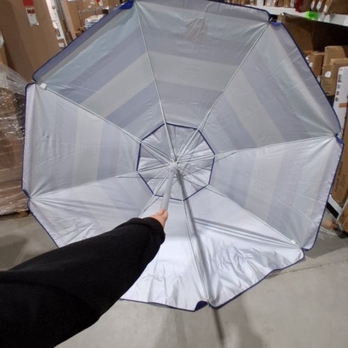 RIO BEACH UMBRELLA WITH ANCHOR - 7.5 FT - BLUE (MODEL: 1985294) image 5