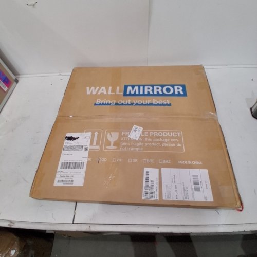 BEAUTYPEAK WAVY ROUND WALL MIRROR WITH DEEP FRAME - GOLD - 24" image 3