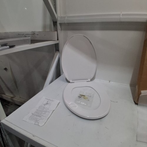 CENTOCO HEAVY DUTY MOLDED PLATIC ELONGATED TOILET SEAT- WHITE (MODEL: DS1600-001) image 2