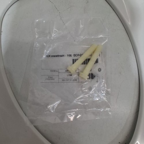 CENTOCO HEAVY DUTY MOLDED PLATIC ELONGATED TOILET SEAT- WHITE (MODEL: DS1600-001) image 3