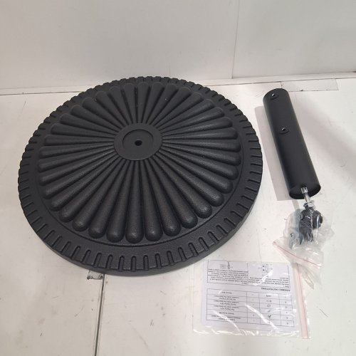 HELIOS & HESTIA OUTDOOR HEAVY DUTY ROUND BUILT IN CEMENT UMBRELLA BASE - 31LBS - BLACK (MODEL: HHJF-SNB061-14BR) image 2