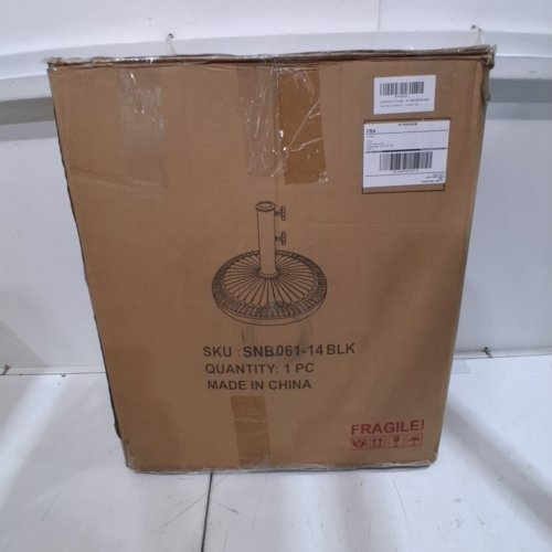 HELIOS & HESTIA OUTDOOR HEAVY DUTY ROUND BUILT IN CEMENT UMBRELLA BASE - 31LBS - BLACK (MODEL: HHJF-SNB061-14BR) image 6