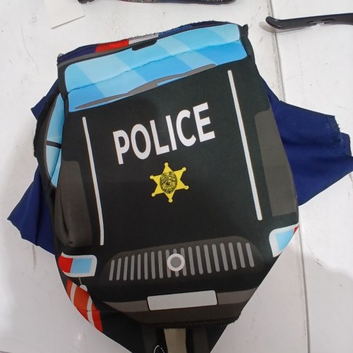 2PC POLICE CAR RIDE-ALONG COSTUME SET - 3T-4T - BLUE / BLACK (STYLE:WM28064683-525) image 3