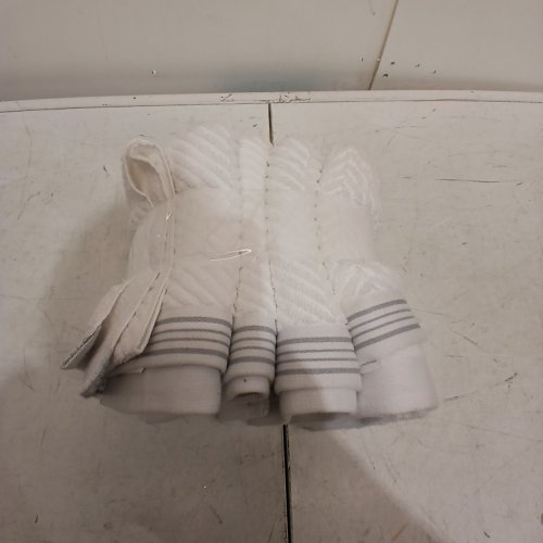 2PK CARO HOME 100% COTTON HAND TOWELS - 18" X 30" - WHITE HERRINGBONE (STYLE: 1945886) image 2