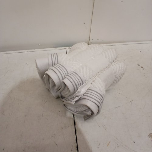 2PK CARO HOME 100% COTTON HAND TOWELS - 18" X 30" - WHITE HERRINGBONE (STYLE: 1945886) image 3