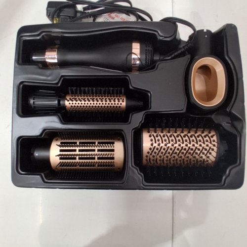 NICEBAY 4-IN-1 NEGATIVE ION HOT AIR STYLING BRUSH SET - ROSE GOLD/BLACK - (MODEL: CT-536). image 4