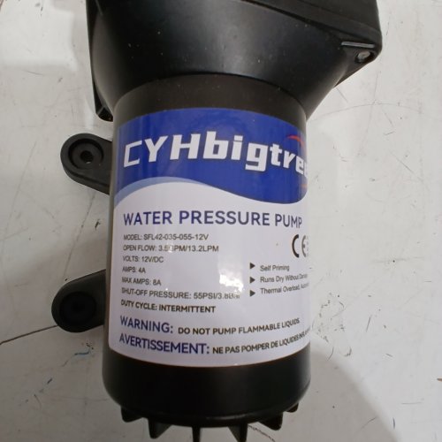 CYHBIGTREE WATER PRESSURE PUMP - 12V - 3.5 GPM - 55 PSI (MODEL: SFL42-035-055-12 V) image 2