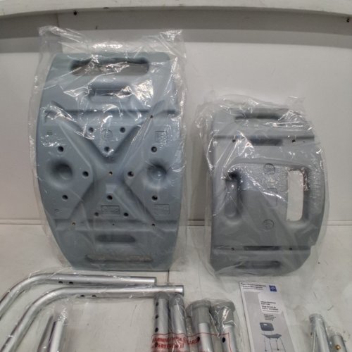 MEDLINE GUARDIAN BATH CHAIR WITH BACK & HEIGHT ADJUSTABLE LEGS - 400LBS CAP - GREY (MODEL: G2-101KRX1) image 4
