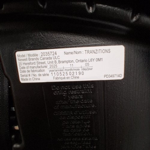 GRACO TRANZITIONS 3-IN-1 HARNESS/HIGHBACK/BACKLESS BOOSTER CAR SEAT - 100LBS MAX/CAP - PROOF/BLACK (MODEL: 2035724) image 2
