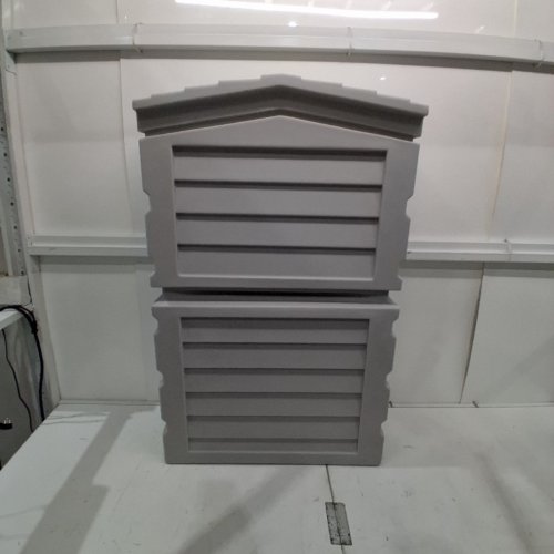 RTS HOME ACCENTS OUTDOOR RAIN WATER COLLECTION SHED WITH 2 SPIGOT - 25GAL - SLATE GREY (MODEL: 555700200F7681) image 4