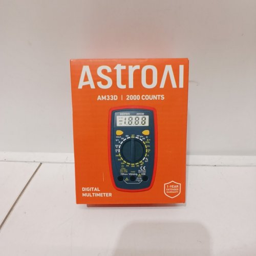 ASTROAI DIGITAL MULTIMETER DC/AC & OHM VOLTAGE/AMP TESTER - 2000 COUNTS - ORANGE (MODEL: AM33D) image 2