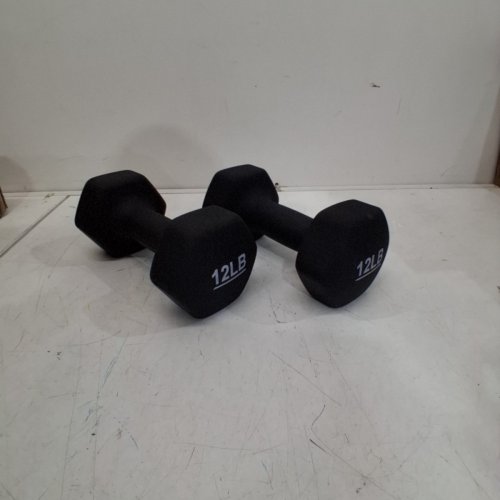 2PK AMAZONBASICS 12LB NEOPRENE DUMBBELLS - 24LBS TOTAL image 2