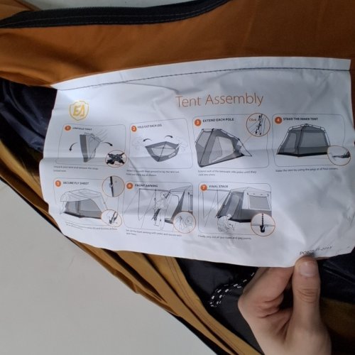EVER ADVANCED INSTANT BLACKOUT CAMPING TENT - 6 PERSON - ORANGE/BLACK image 2