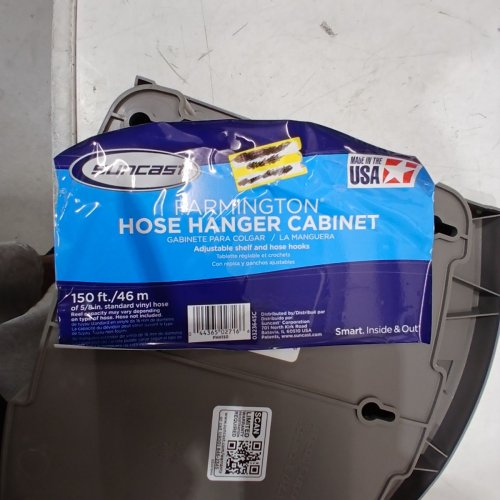 SUNCAST HOSE HANGER CABINET - 150FT HOSE CAPACITY - GREY image 4