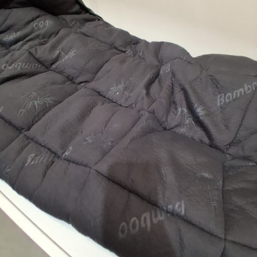 BEDLORE BAMBOO COOLING MATTRESS TOPPER - QUEEN - WHITE/BLACK image 4