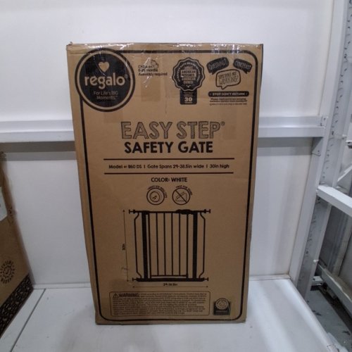 REGALO EASY STEP SAFETY GATE - 29"- 38.5" - WHITE (MODEL: 1160-DS) image 5