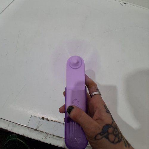 HANDHELD 3-SPEED MINI FAN - 4" - PURPLE (MODEL: M33) image 2