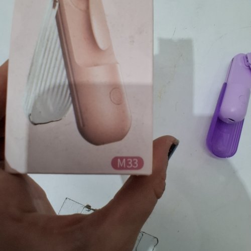 HANDHELD 3-SPEED MINI FAN - 4" - PURPLE (MODEL: M33) image 3