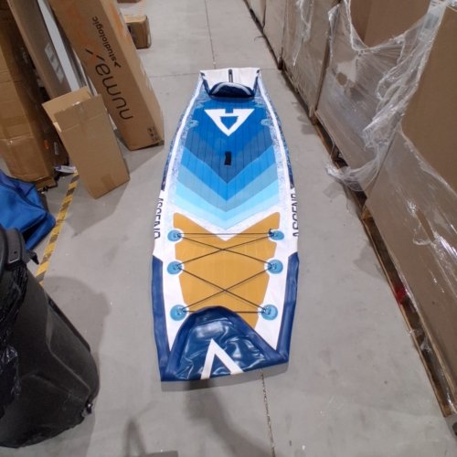 BPS ASCEND INFLATABLE STAND-UP PADDLEBOARD PACKAGE AND CARRYING CASE - 11.6FT - BLUE/WHITE/ORANGE (MODEL: BPSUP-2) image 2