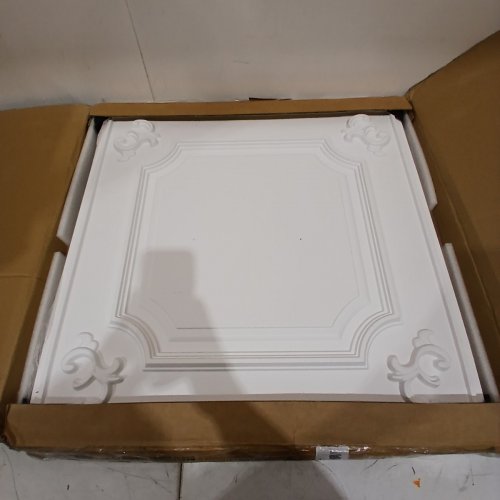 24PK ART 3D GLUE UP CEILING TILES - 24" X 24" - WHITE - (MODEL:A10AT908WT24) image 2
