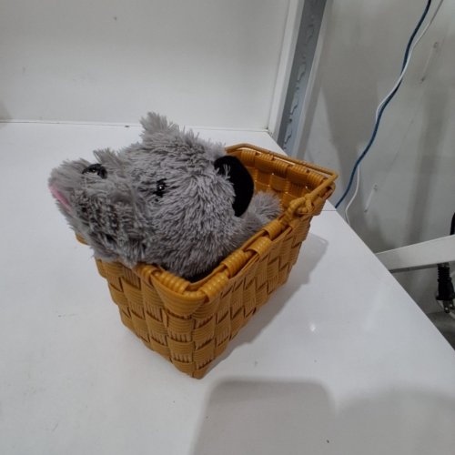 THE WIZARD OF OZ PLUSH TOTO IN A BASKET - GRAY/TAN image 4