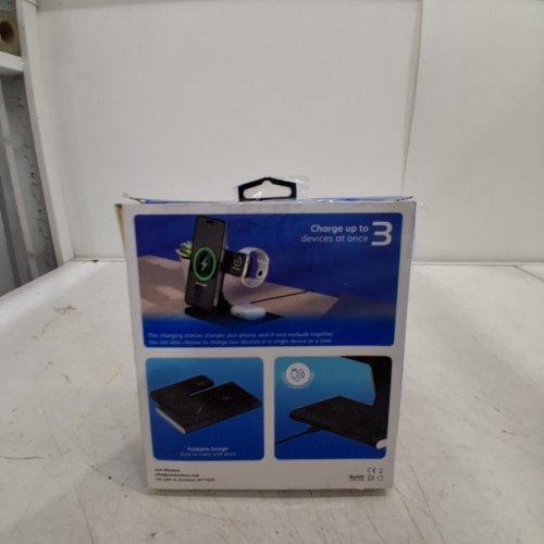 JUST WIRELESS 3-IN-1 PORTABLE WIRELESS CHARGER FOR APPLE PRODUCTS - BLACK (MODEL: 04099-V) image 4