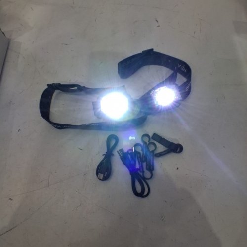 2PK USB RECHARGEABLE SOFT HEADLAMPS - BLACK (MODEL: GY20) image 2