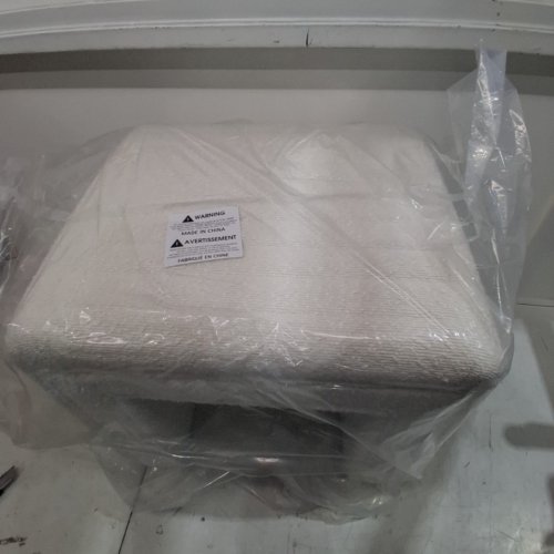 GET SET STYLE UPHOLSTERED VANITY STOOL CHAIR OTTOMAN FOOTREST - 18" X 17" X 20", 300 LBS MAX LOAD - WHITE image 3