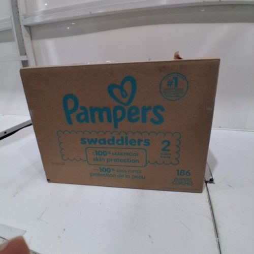 186PK PAMPERS SWADDLERS DISPOSABLE DIAPERS - SIZE 2 image 3