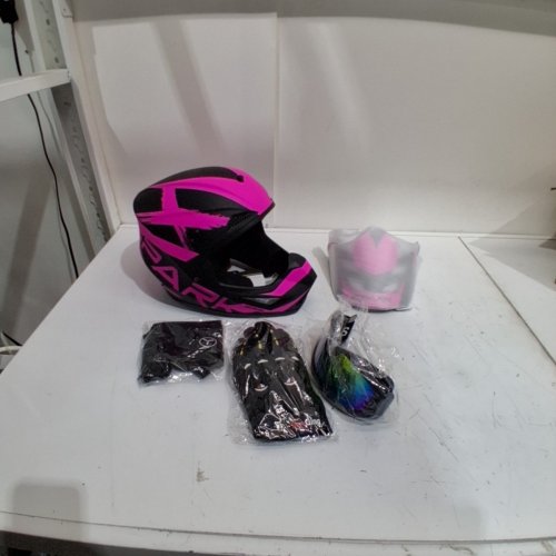 SANQING YOUTH MOTOCROSS DIRT BIKE BMX ATV HELMET - SIZE YOUTH MEDIUM - PINK - (MODEL: WT-802) image 2