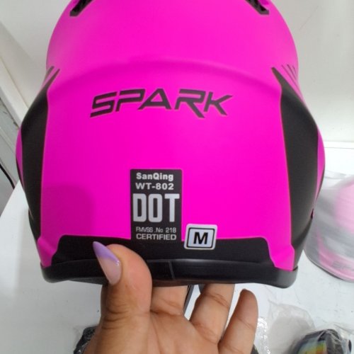 SANQING YOUTH MOTOCROSS DIRT BIKE BMX ATV HELMET - SIZE YOUTH MEDIUM - PINK - (MODEL: WT-802) image 3