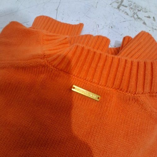 WOMEN'S MICHAEL KORS WOOL & COTTON SWEATER - SMALL - ORANGE (MODEL: MS66113KDX) image 4