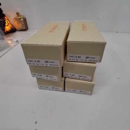6 (15PR) ADULT HUBBLE DAILY CONTACT LENSES - B.C: 8.6 / DIA: 14.2 / -3.50 image 2
