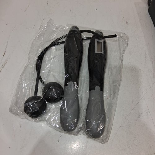 CORDLESS ELECTRONIC SKIPPING ROPE WITH LCD SCREEN FOR COUNTING - 7" - GREY image 2