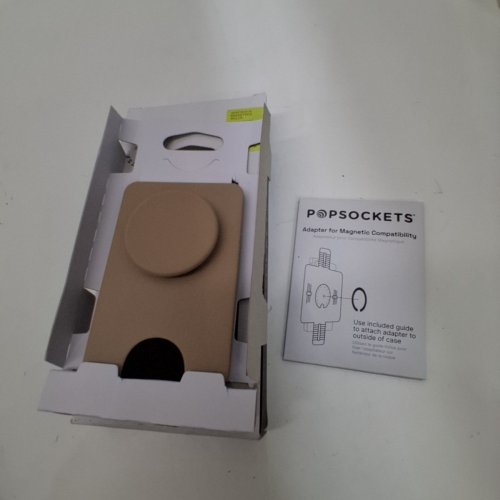 POPSOCKETS POPWALLET CARD HOLDER AND MAGSAFE PHONE GRIP - LATTE BROWN image 2