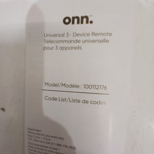 ONN. UNIVERSAL 3-DEVICE REMOTE COMPATIBLE FOR TV, STREAMING, SOUNDBAR - BLACK (MODEL: 100112176) image 3