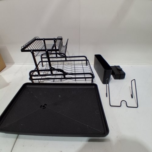 NZHOMEWARE 2-TIER FOLDABLE KITCHEN ORGANIZER RACK WITH DRAINBOARD (MODEL: WKJ-8023-B) image 2