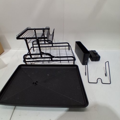NZHOMEWARE 2-TIER FOLDABLE KITCHEN ORGANIZER RACK WITH DRAINBOARD (MODEL: WKJ-8023-B) image 3