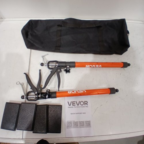 2PK VEVOR ADJUSTABLE CABINET JACK SUPPORT ROD 21.3"-60", ORANGE/BLACK (MODEL: JF-ZCG003-245 ) image 4