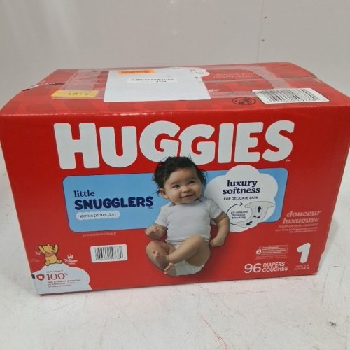 96 PK HUGGIES LITTLE SNUGGLERS BABY DIAPERS - SIZE 1 image 2