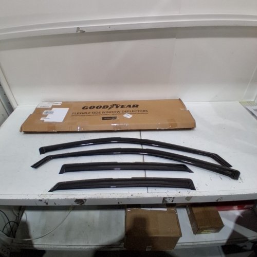 4PC GOODYEAR FLEXIBLE IN-CHANNEL SIDE WINDOW DEFLECTORS - FOR HONDA CIVIC HATCHBACK- BLACK (STYLE: D0972) image 3