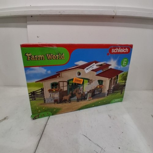 96PC SCHLEICH FARM WORLD HORSE BARN AND STABLE PLAYSET (MODEL: 42195) image 5