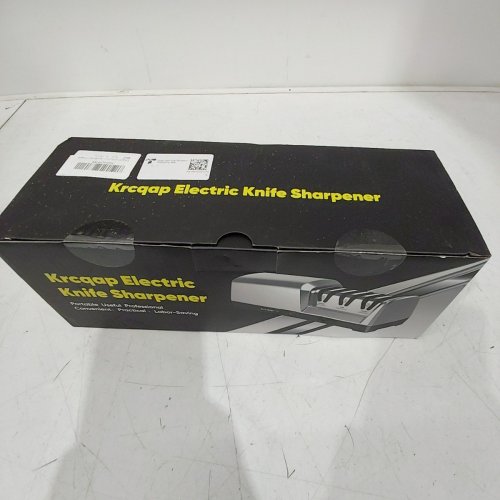 KRCQAP ELECTRIC 3-STAGE DIAMOND ABRASIVE KNIFE SHARPENER - 15° GUIDE ANGLE - STAINLESS STEEL image 7