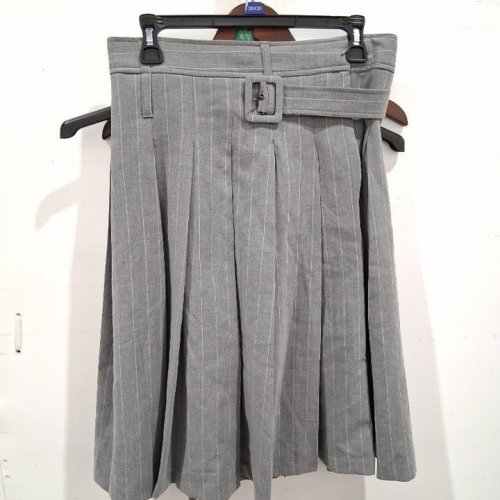 WOMEN'S SCOOP MIDI PLEAT SKIRT - SIZE 2 - MEDIUM HEATHER GREY image 2